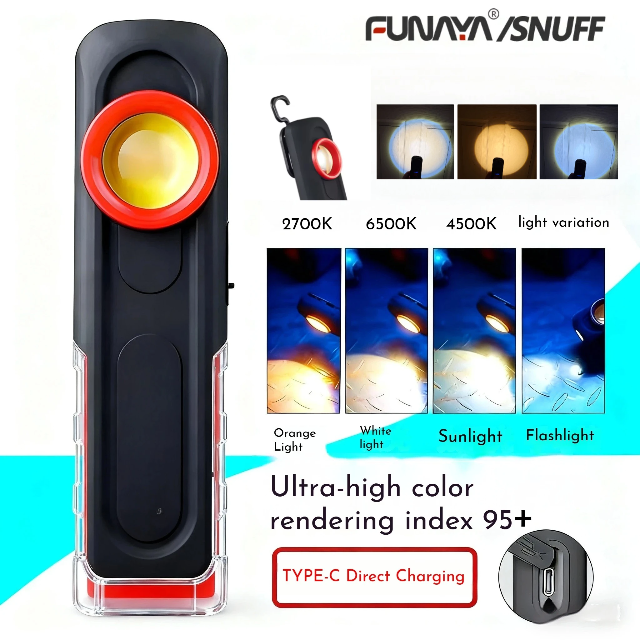 Car Repair Tools - FUNAYA Portable Flashlight Car Detailing Tools